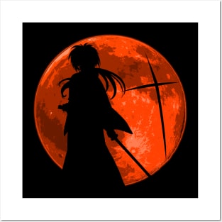 Samurai Moon Posters and Art